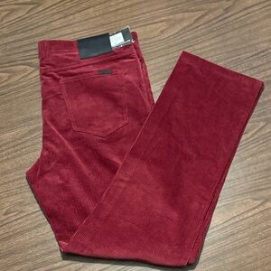 NEW Prestige Original Size 40 Burgundy Corduroy Pants NWT